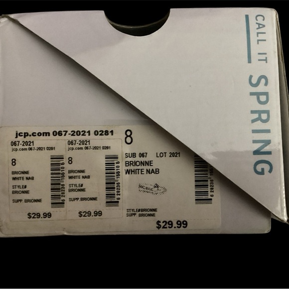 NIB CALL IT SPRING DECK SHOES BRIONNE WHITE SIZE 8 - Picture 3 of 3